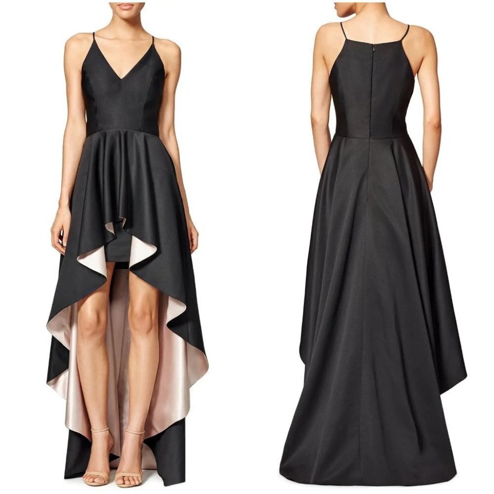 Nha Khanh Black Pink Hi-Lo Gown $890